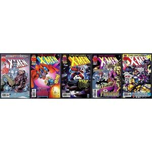 Uncanny X-Men #340-344 Marvel Comics 1997 Joe Madureira Rogue Gladiator Lot